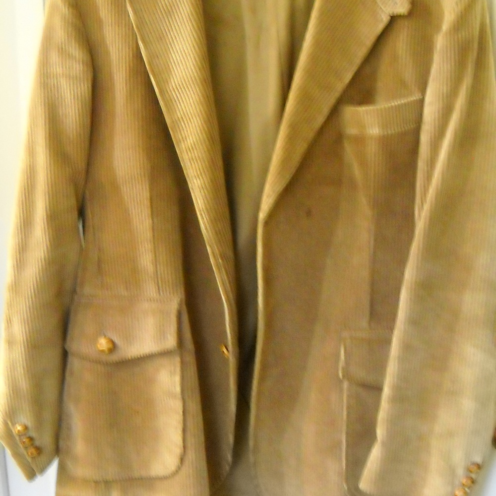 MEN'S VINTAGE BROWN CORDUROY JACKET SIZE 44R